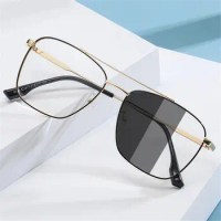 Fashion Metal Anti Radiation Eyeglasses Computer Glasses Photochromic Glasses Anti Blue Light