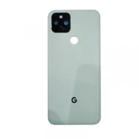 OEM Middle Frame With Side Buttons Back Cover with Camera Glass Replacement for Google Pixel 5