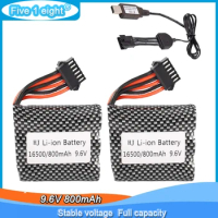 SM-6P Plug 800mAh 9.6V 20C Lipo Battery + USB Cable for RC Car S911 S912 9115 9116 9120 RC Toy RC Boat Plane Drone Monster Truck