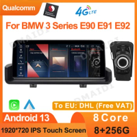Qualcomm 8+256G 10.25" 12.5" Android Auto Carplay For BMW 3 Series E90 E91 E92 E93 Multimedia Video Player GPS Navigation Screen