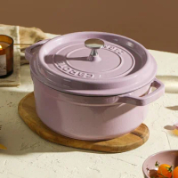 24cm Purple Pots for Kitchen Multifunctional Soup Pot Thickened Cast Iron Cooking Pots Polythermal Insulation Ustenes of Cuisine