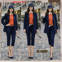 AB Skinny กางเกง 7 ส่วน สีกรม ของแท้ จากเพจดัง 350,000 Like กางเกง AB สกินนี่ยีนส์ผู้หญิง