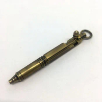 Mini Machine Gun Pen Old Technique Metal pendant Ballpoint Pen Self Defense EDC Tool Outdoor