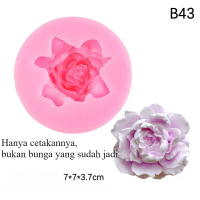 BARU DIY 3D Bunga Cetakan Puding Fondant Silikon / Lilin Beraroma, Cokelat, Cetakan Bunga Fondant, B