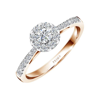 แหวนเพชร 105R3666-01  สี Rose Gold