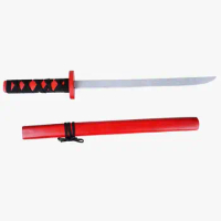 Wooden Sword Mini 55cm Simulated Animation Prop Weapon Anime Katana Samurai Cosplay Ninja Performance Props Gift Toys For Kids