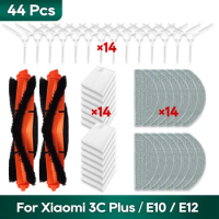For Xiaomi 3C Plus/E10/E12/C103/B112 robot vacuum Spare Parts Consume Kit Accessories Roller Brush Hepa Filter Mop Cloths Wipe