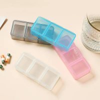 Kotak Mini kes 3-grid Tablet Dispenser kes pemegang Tablet Tablet Tablet pen pen pen