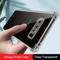 Transparent Silicone Phone Case for Samsung Galaxy Note9 Note8 Note 9 8 Funda Airbag Shockproof High Quality Soft Original Cover
