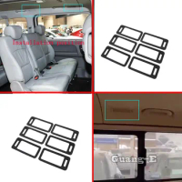 Car Styling Cover Detector Trim Carbon Fiber Back Air Conditioning Outlet Vent Panel For Hyundai H-1 H1 2018 2019 2020 2021 2022