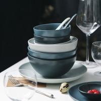 碗家用2022新款北歐創意可愛陶瓷碗飯碗泡面碗雙耳碗湯碗組合餐具