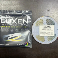 LUXEN LED STRIP COB SPOTLESS 12V 5M 480 LED 3000K 4000K 6500K COB LED STRIP SPOTLESS