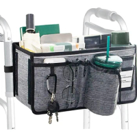 Basket For Walker Ravmix Walker Accessories Bag For Walker Storage Basket With Cup Holder Walker Bas