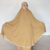 Mukena Rukuh Dewasa Motif Polkadot Renda Free TasbihKecil Zhiadhiaz Collection Lembut Tebal dan Nyam