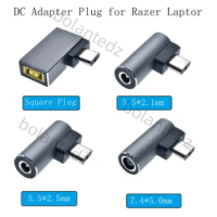 Dc 5.5*2.5 7.4*5.0mm Female to 3pin Adapter Plug Converter for Razer Blade 15 17 Laptop Dc Power Adapter Connector for Razer