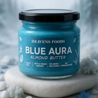 คลังสินค้า COD Blue Aura Almond Butter เนยถั่วอัลมอนด์บลูโอร่า  พลังจากซูเปอร์ฟู้ด Blue Spirulina | 