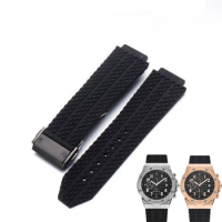 Rubber watch watch strap for HUBLOT Hengbao/Yubo Big Bang silicone watch strap Men's waterproof bracelet 24-17mm 26-19mm