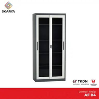 Lemari Arsip Lemari Besi Filling Cabinet Pintu Kaca AF 04 (Baru) CARGO + PACKING KAYU