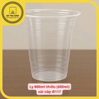 [Thùng 1000 cái - không nắp] Ly nhựa 800ml (thiếu),  sử dụng nắp Ø117mm - Cty HUNUFA