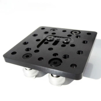 Black Anodized Aluminium C-Beam Gantry Plate Set with v-slot Mini V Wheel Kit for C-Beam CNC machine parts