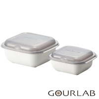 日本 GOURLAB 多功能樹脂＋PP烹調盒/保鮮盒系列-標準兩件組(附食譜)
