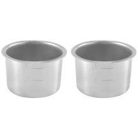 2Pcs 51mm 4 Cups Filter Replacement Filter Basket for Coffee Bottomless Portafilter for Delonghi EC680/EC685 Espresso