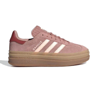 【adidas 愛迪達】Gazelle Bold W 女鞋 藕粉色 復古 增高 麂皮 休閒鞋 厚底 德訓鞋 JH9666