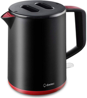 【日本代購】DRETEC 電水壺 1.0升 茶壺 簡約 水壺 時尚 PO-360BKDI 黑色