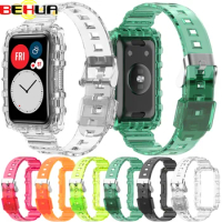 BEHUA Watchband Strap For Huawei Watch Fit Fit2 Replacement Bracelet with Case Sport Wristband Ice Style Correa Accessories Belt