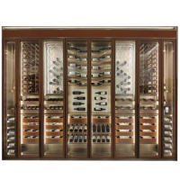 7-Light luxury stainless steel constant temperature and humidity wine cabinet wine cellar red wine cabinet white wine display