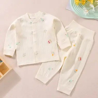 LC - Setelan piyama baju bayi/baju tidur piyama bayi/sleepsuit bayi lembut dan adem U4 XmasBear