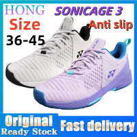 COD  Ready to ship Yonex Sonicage 3รองเท้าแบดมินตันสำหรับบุรุษและสตรีรองเท้าผ้าใบ Breath Yonex Power Cushion Anti Slip Ultralight รองเท้าแบดมินตันรองเท้าเทนนิสสำหรับ Unisex (พร้อมกล่อง) cod In stock