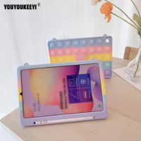Pop Push It Bubble Silicon Case For Samsung Galaxy Tab S6 Lite 10.4" Kids Safe Shockproof Silicone Cover For SM-P610 SM-P615