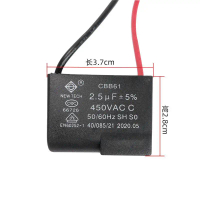 Ceiling Fan Motor Capacitor, 56 Inch, High Power, Noiseless, Diamond Media, Far East CBB61-2.5uF, St