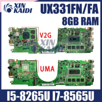 UX331FN Mainboard For ASUS UX331FAL UX331FA UX331FN UX331F Laptop Motherboard With I5-8265U I7-8565U V2G/UMA 8GB-RAM