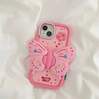 Case Telefon Rama-Rama Merah Jambu /Pink Flutter Case With IP11 Series Until IP17 Series