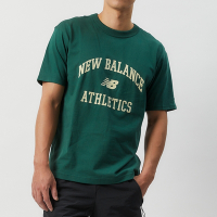 New Balance 男款 綠色 學院風 休閒 穿搭 寬鬆 上衣 短袖 AMT33551NWG