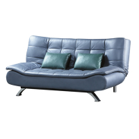 【文創集】西德 展開式透氣皮革沙發椅/沙發床-192x90x88cm免組