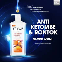 CLEAR Anti Ketombe & Rambut Rontok Sampo Anti Ketombe, ScalpPro Technology Niacinamide [660 mL]