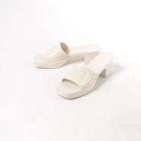 Sandal GUCCI RUBBER IVORY WHITE HEELS SANDAL 100% ORIGINAL 40