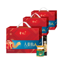 【華陀扶元堂】人蔘飲禮盒組3盒組-養氣雙蔘6入+天蔘精10入(年節禮盒/雙蔘補氣)