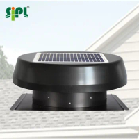 14'' axial flow best quality brushless DC motor driven 18~40W solar panel powered attic vent roof exhaust fan