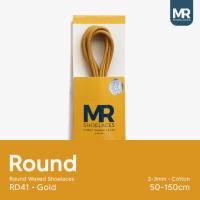 MR Shoelaces RD41 Gold (Emas) Tali Sepatu Lilin Bulat 2-3mm 50cm 60cm 70cm 80cm 90cm 100cm 120cm 150