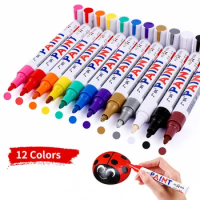 60Pcs Paint Pen Oily Touch-up Paint Pen DIY Photo Album Graffiti Pens Paint Marker Pens