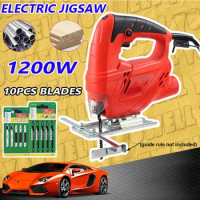 Electric Jigsaw 1200W power tools cutting wood Household Chainsaw Multifunctional Reciprocating Cut