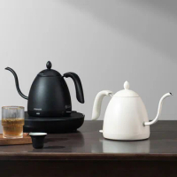 600ml Mini Electric Kettle Gooseneck Jug Hand Brew Coffee Pot Household Teapot Slender Mouth Pot 304 Stainless Steel Linner 220V