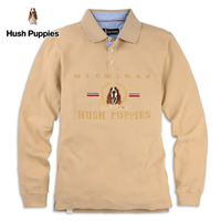 Hush Puppies POLO衫 男裝經典品牌立體刺繡長袖POLO衫