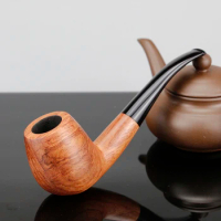 New Round Pot Tobacco Pipe Rosewood Smoke Pipe Handmade 3mm Filter Wooden Pipe Smoking Pipe Accessory Set
