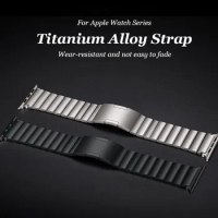 Titanium Strap for Apple Watch Band 49mm 45mm 44mm 42mm 41mm 40mm Luxry Link Bracelet for IWatch Ultra 8 7 6 5 4 Se Correa band
