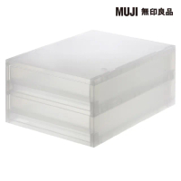 【MUJI 無印良品】PP盒/薄型/2段/正反疊/